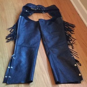 ALL LEATHER Black Riding Chaps - Women’s SIZE MED.